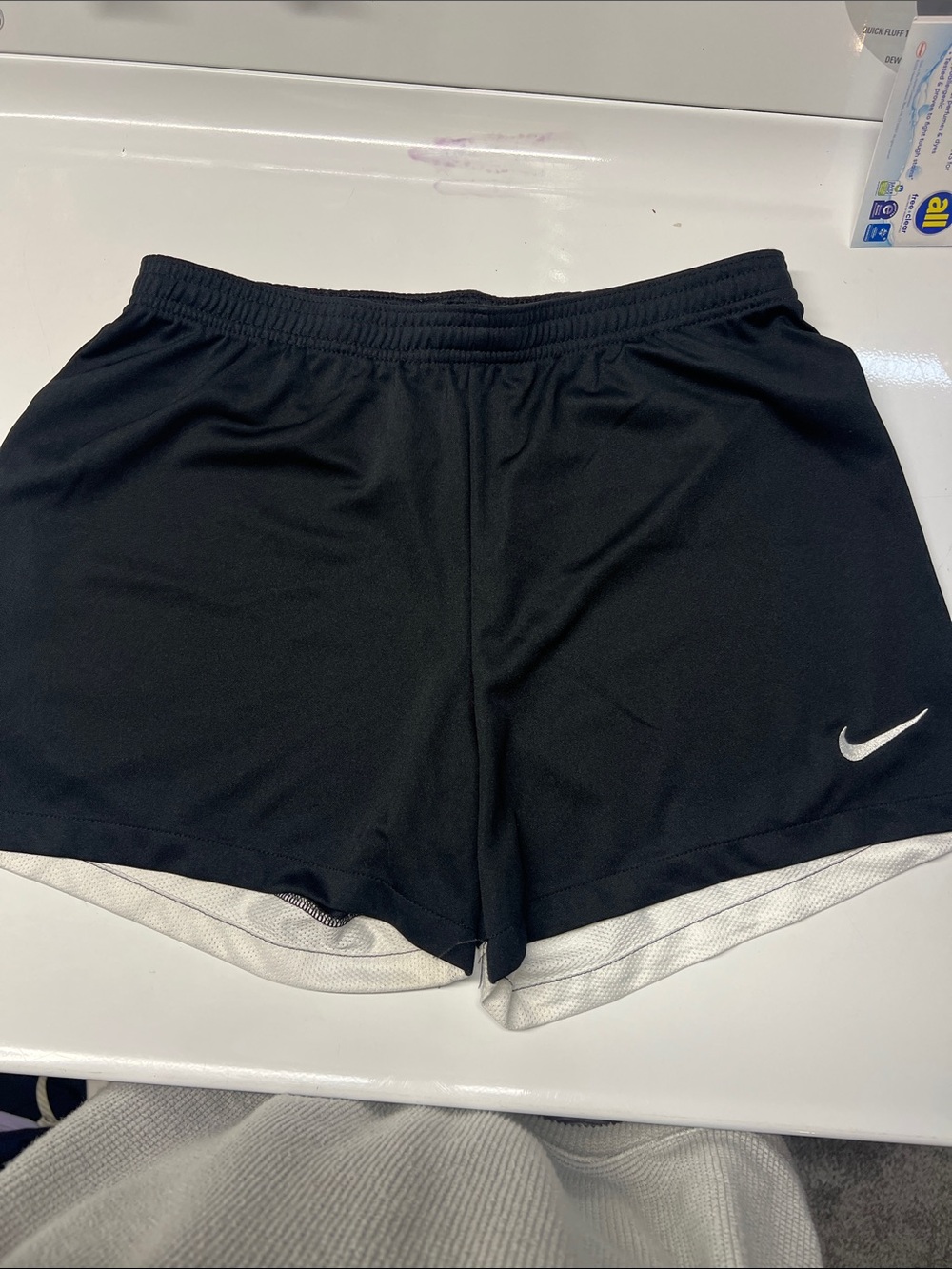 Nike Black Women's Athletic Shorts with White Trim
